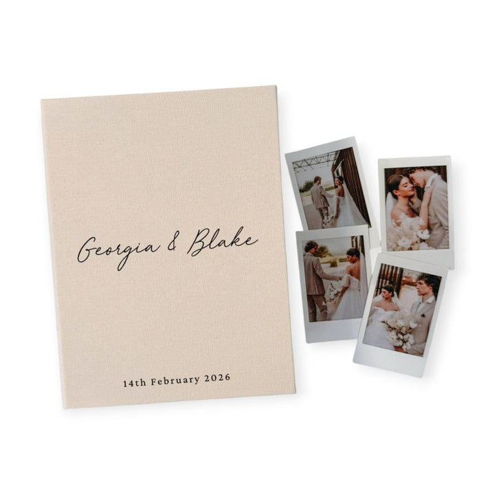 Custom Wedding Photo Album - Linen Wedding Instax Album D22