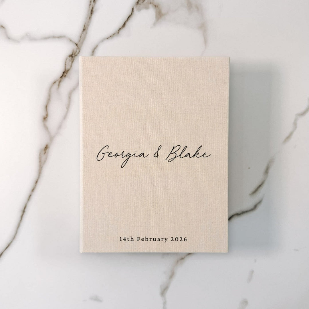 Custom Wedding Photo Album - Linen Wedding Instax Album D22