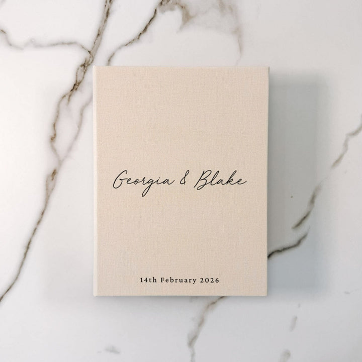 Custom Wedding Photo Album - Linen Wedding Instax Album D22