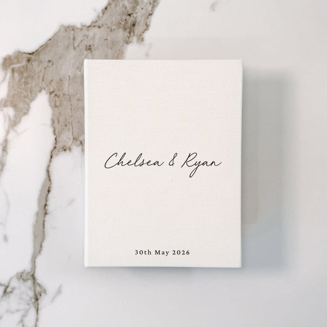 Custom Wedding Photo Album - Linen Wedding Instax Album D22