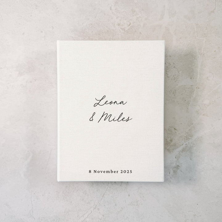 Custom Wedding Photo Album - Linen Wedding Instax Album D22