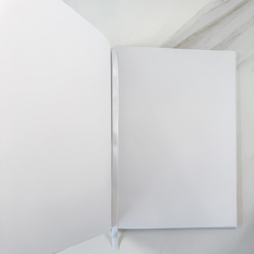 Custom Wedding Guest Book - Linen Portrait D11