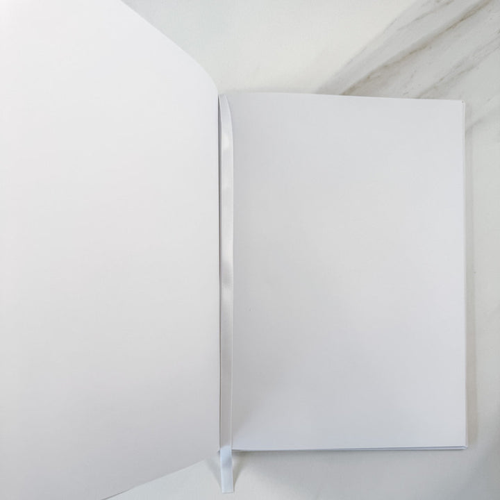 Custom Wedding Guest Book - Linen Portrait D11