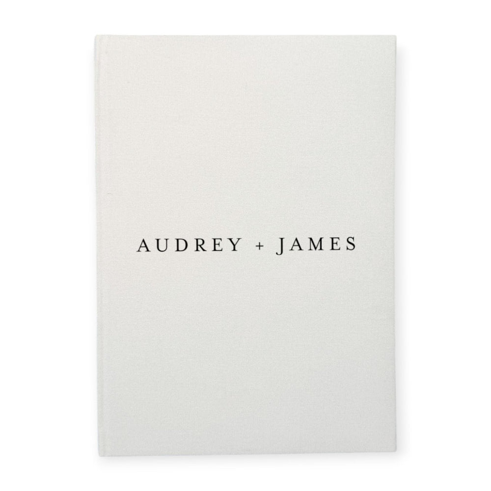 Ivory Wedding Guest Book With Custom Names