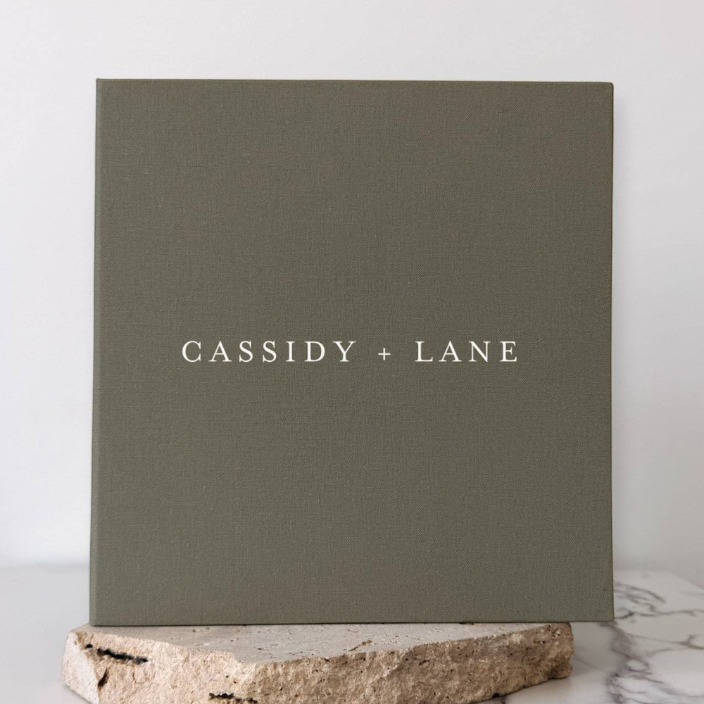 Classic Wedding Photo Album Self-Adhesive Almond Linen