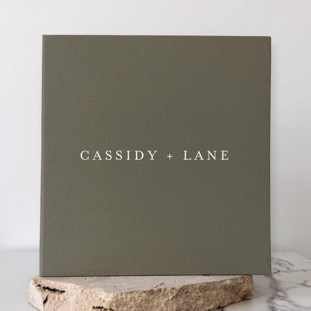 Classic Wedding Photo Album Self-Adhesive Almond Linen