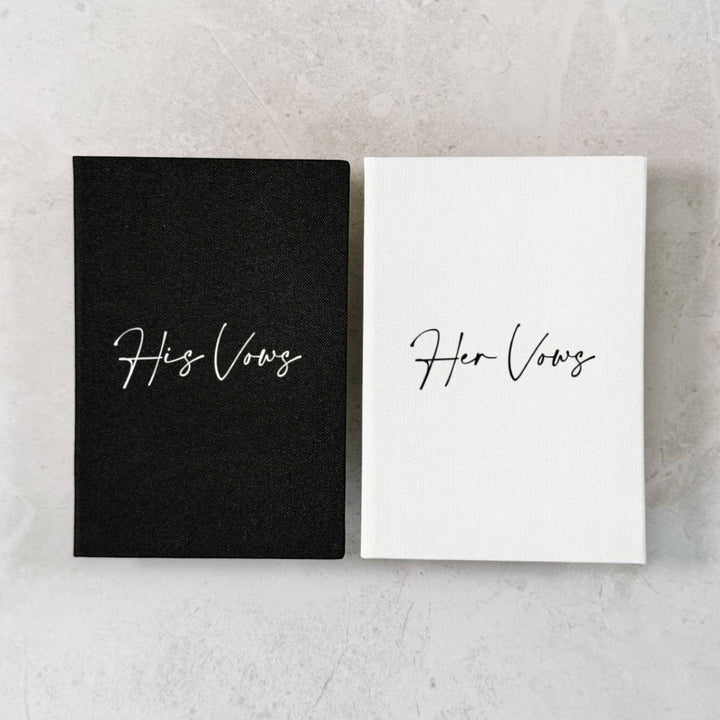 Custom Wedding Vow Books - Linen Vow Books D20