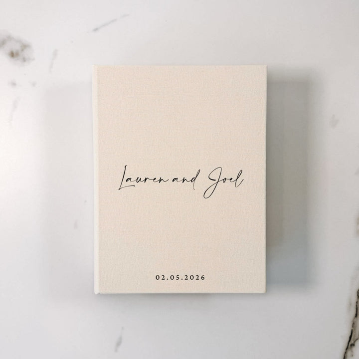 Custom Wedding Photo Album - Linen Wedding Instax Album D20