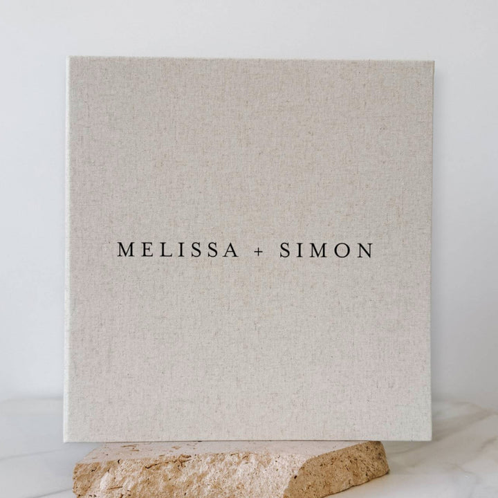 Classic Wedding Photo Album Self-Adhesive Sand Linen