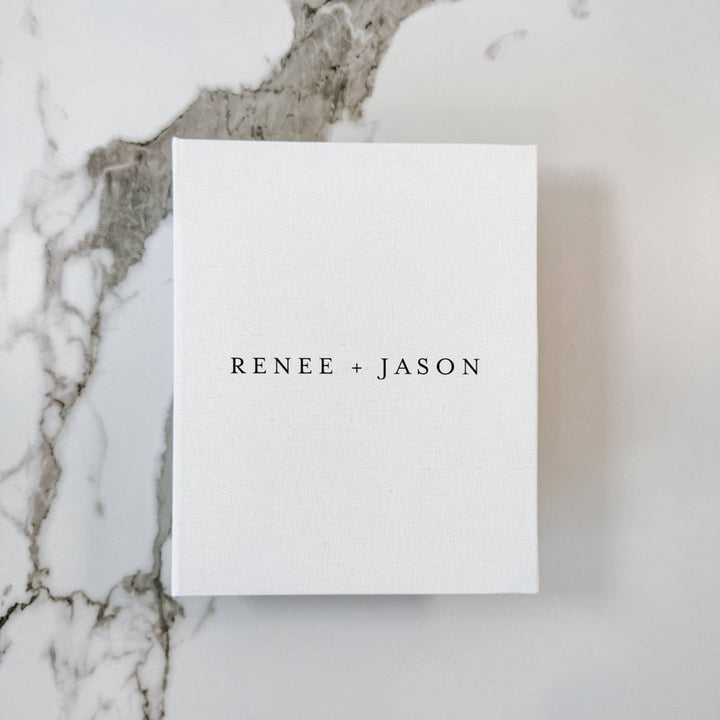 Personalised Wedding Photo Album Black Linen Cover