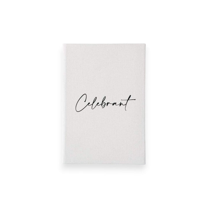 Custom Wedding Officiant Book – Linen Celebrant Book D20