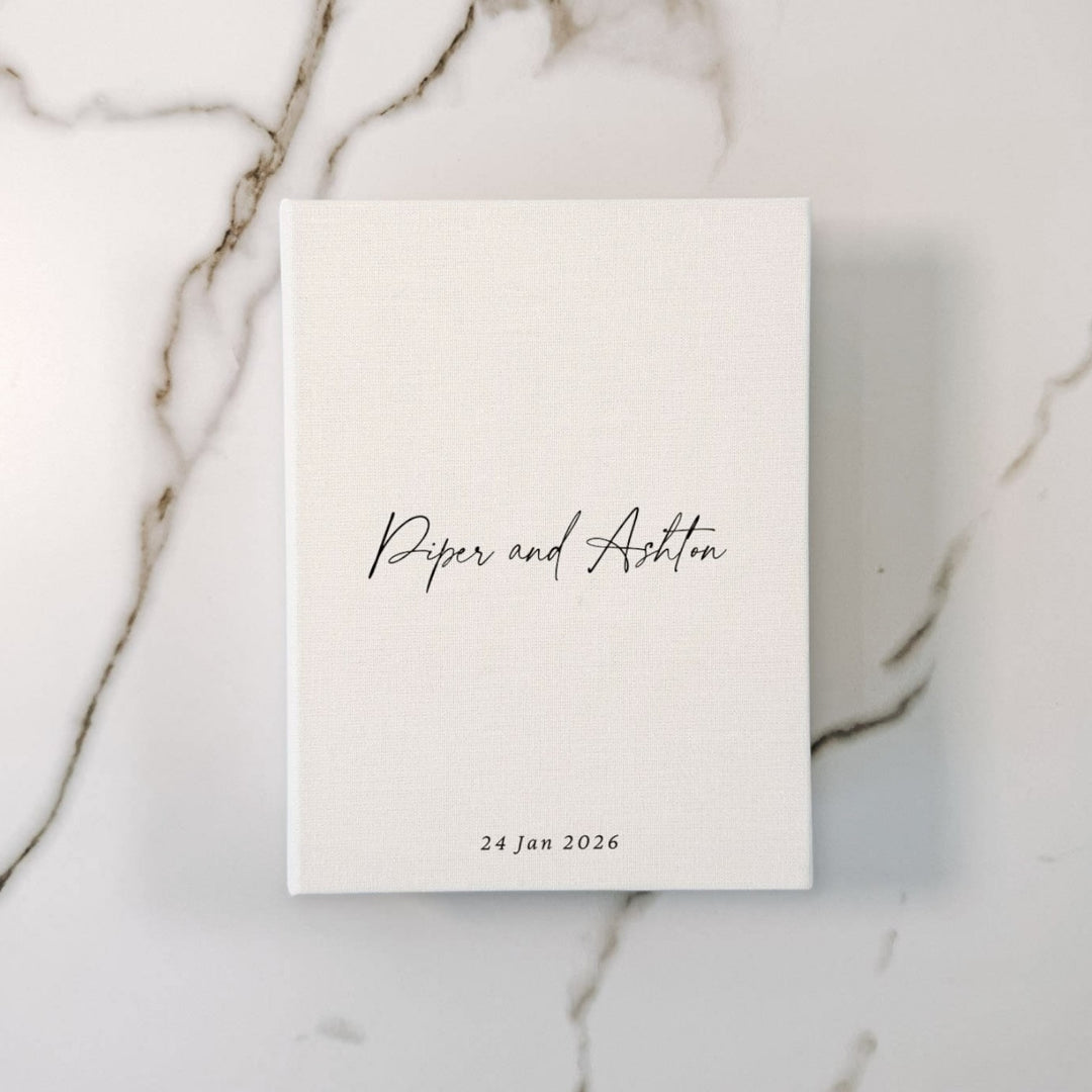 Custom Wedding Photo Album - Linen Wedding Instax Album D21