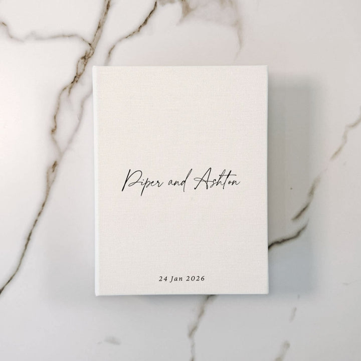 Custom Wedding Photo Album - Linen Wedding Instax Album D21