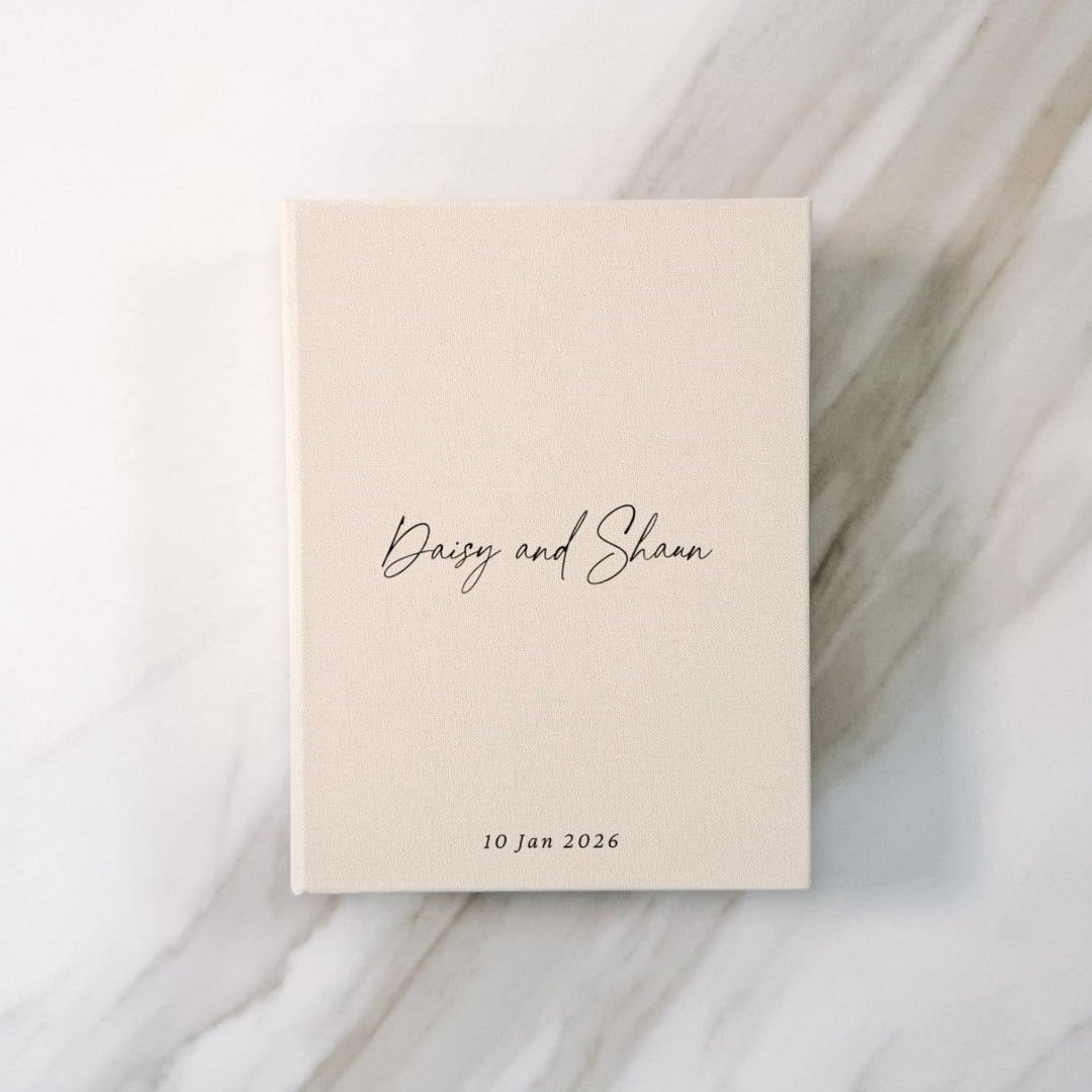 Custom Wedding Photo Album - Linen Wedding Instax Album D21