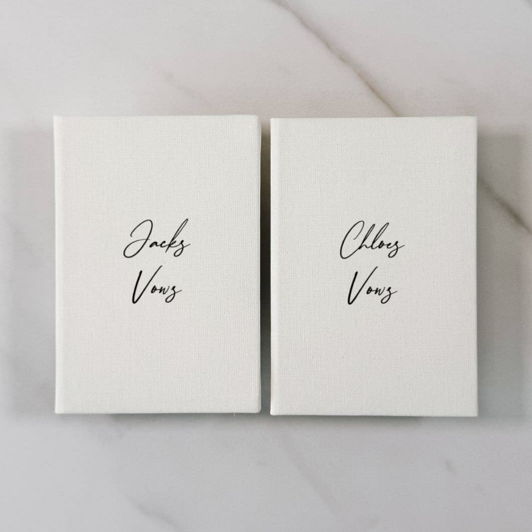 Custom Wedding Vow Books - Linen Vow Books D22