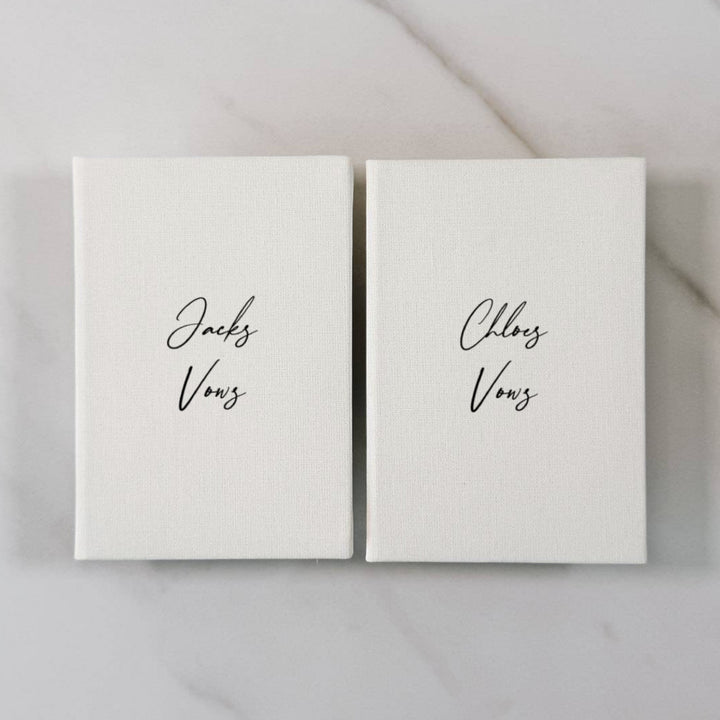 Custom Wedding Vow Books - Linen Vow Books D22