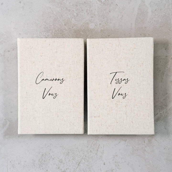 Custom Wedding Vow Books - Linen Vow Books D22