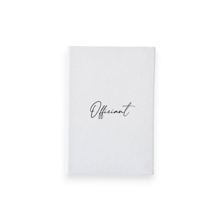 Custom Wedding Officiant Book – Linen Celebrant Book D22