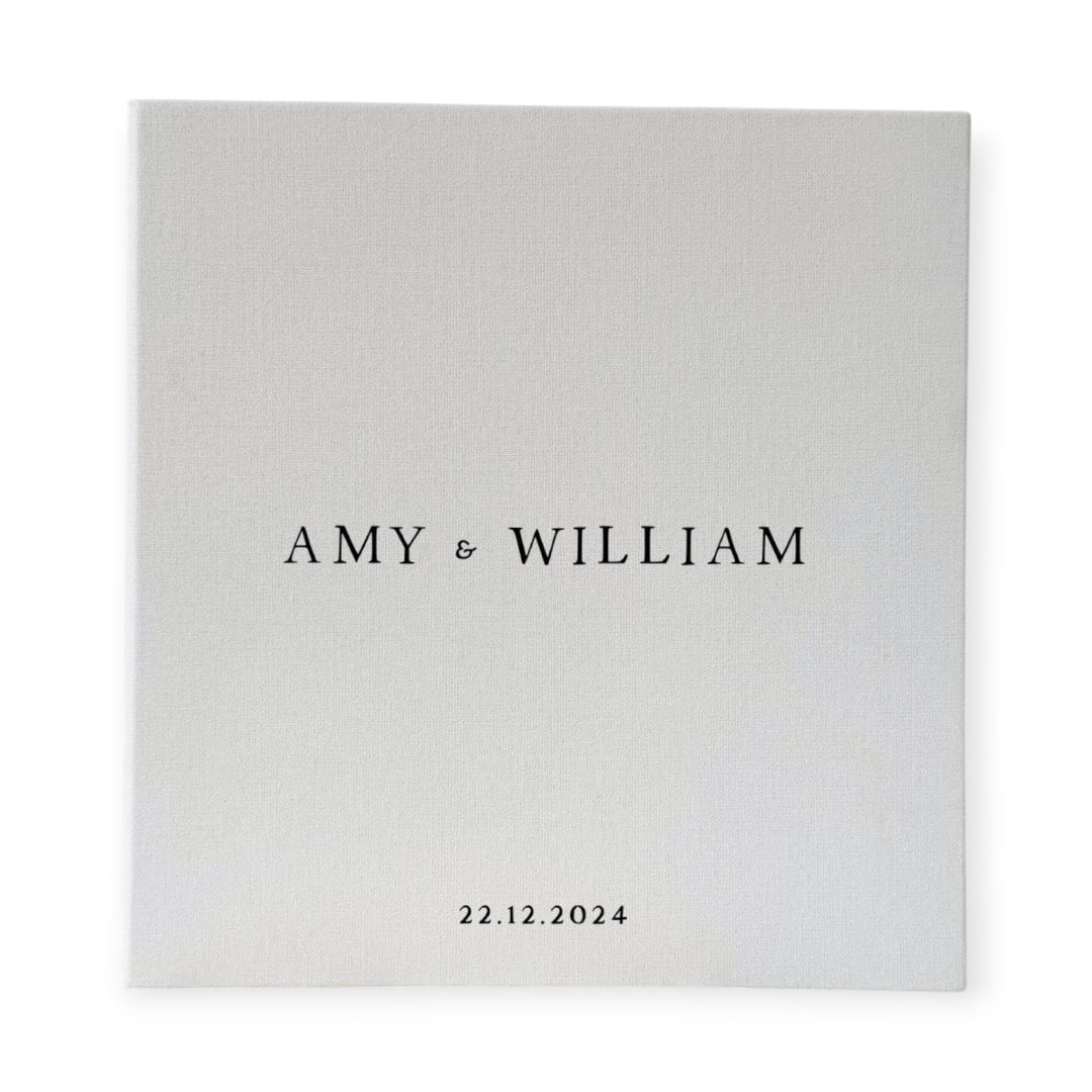 Wedding Photo Album Linen Cover Self-Adhesive White