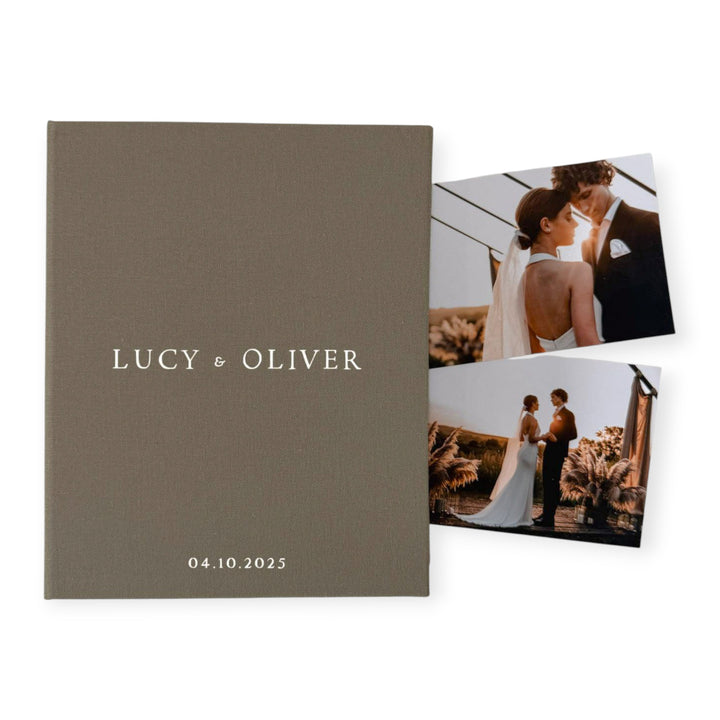 Custom Wedding Photo Album - Linen Slip In D03