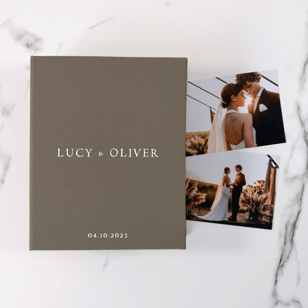 Custom Wedding Photo Album - Linen Slip In D03