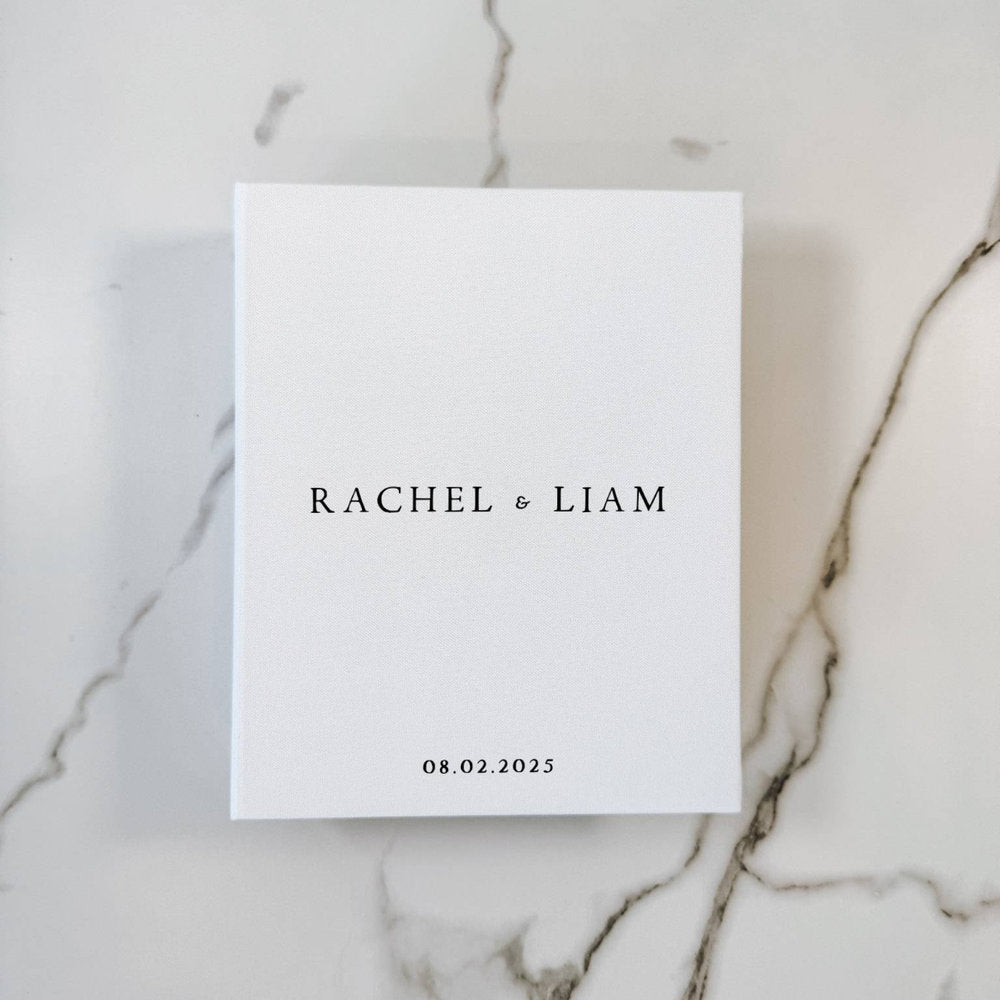 Custom Wedding Photo Album - Linen Slip In D03