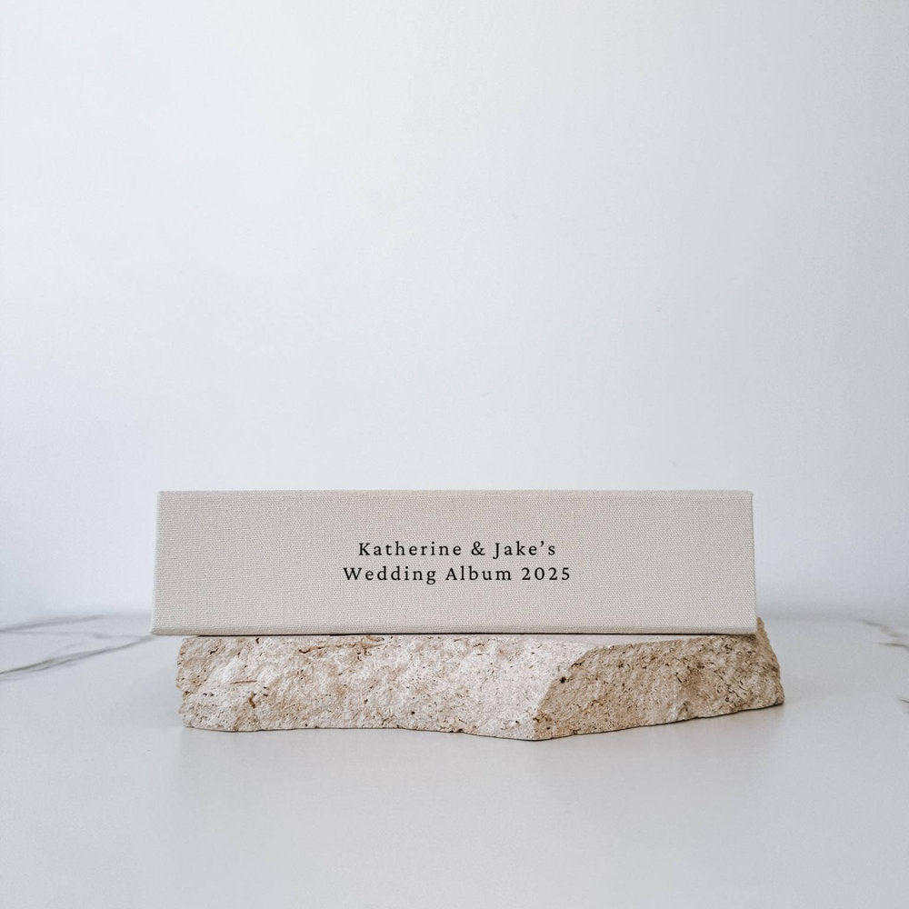 Wedding Photo Album with Custom Spine Text