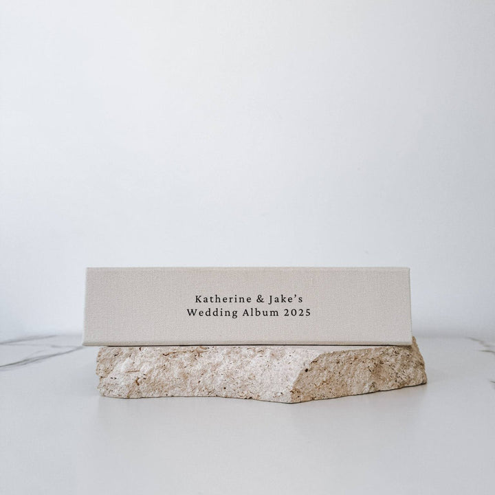 Wedding Photo Album with Custom Spine Text