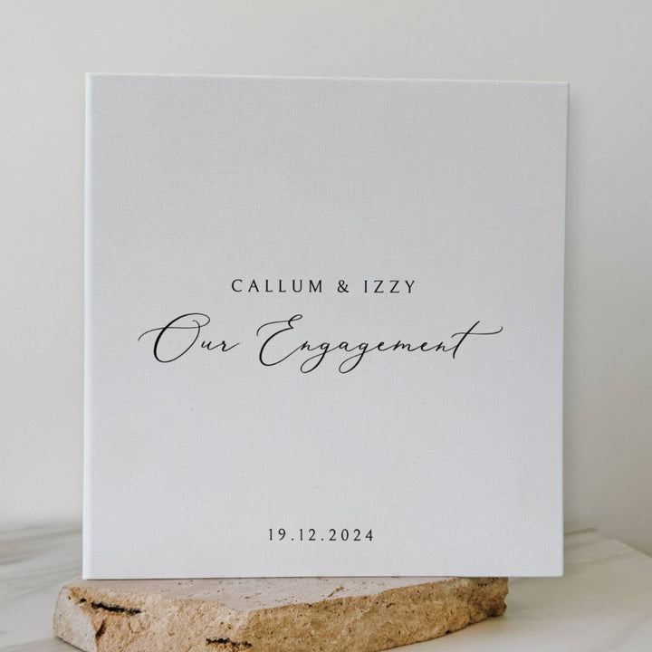 Custom Engagement Photo Album - Linen Self AdhesiveD32