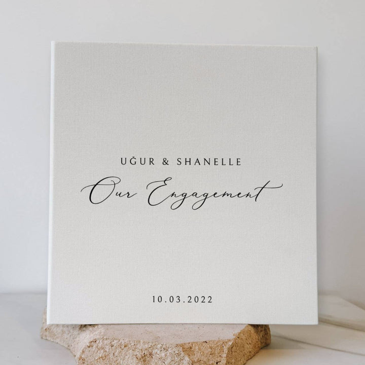 Custom Engagement Photo Album - Linen Self AdhesiveD32