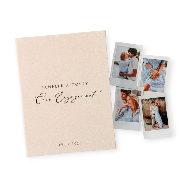 Custom Engagement Photo Album - Linen Engagement Instax Album D32