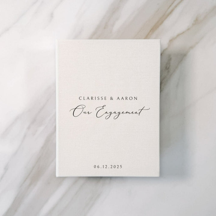 Custom Engagement Photo Album - Linen Engagement Instax Album D32