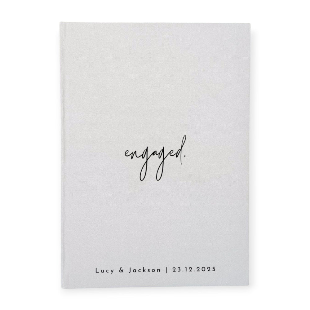 Personalised Guest Book White Engagement Design