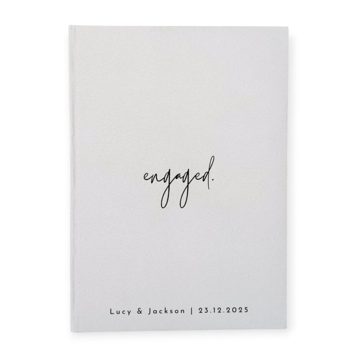 Personalised Guest Book White Engagement Design