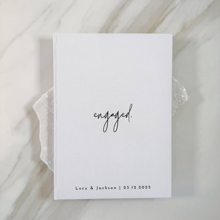 Personalised Guest Book White Engagement Design