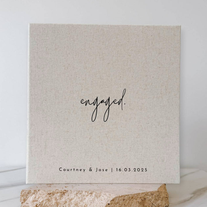 Engaged Photo Album Keepsake Self-Adhesive Sage Linen