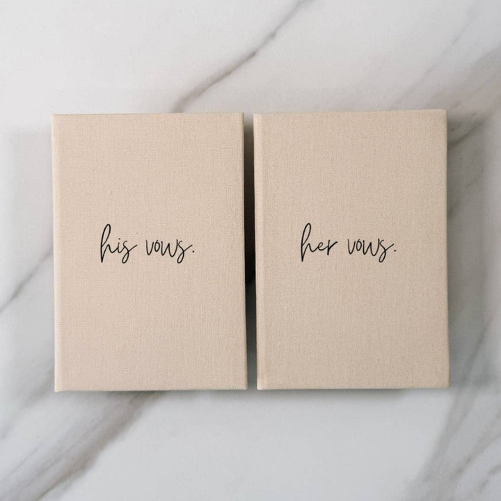 Custom Wedding Vow Books - Linen Vow Books D33