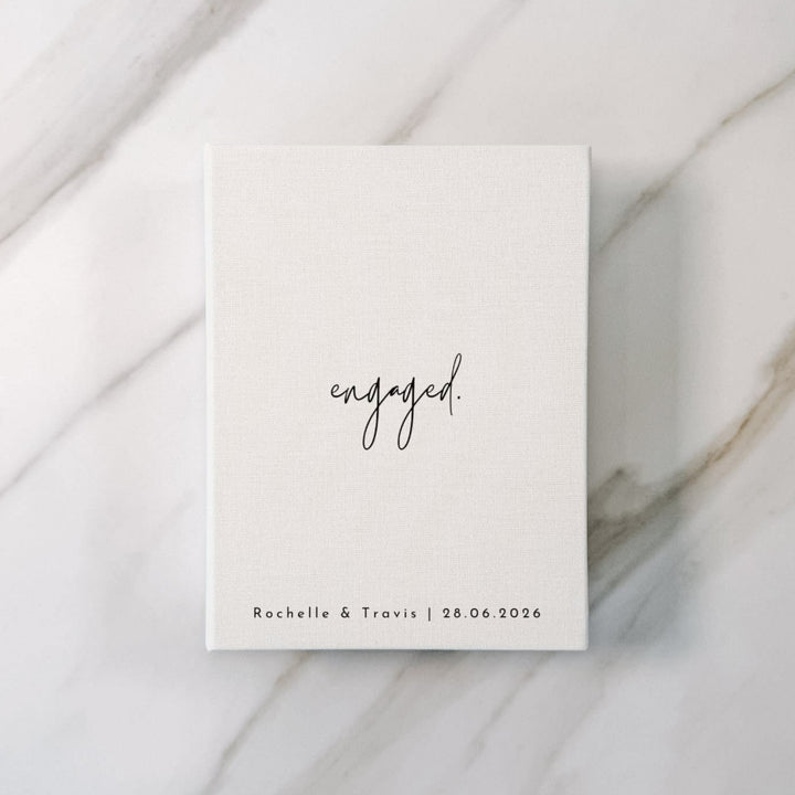 Custom Engagement Photo Album - Linen Engagement Instax Album D33