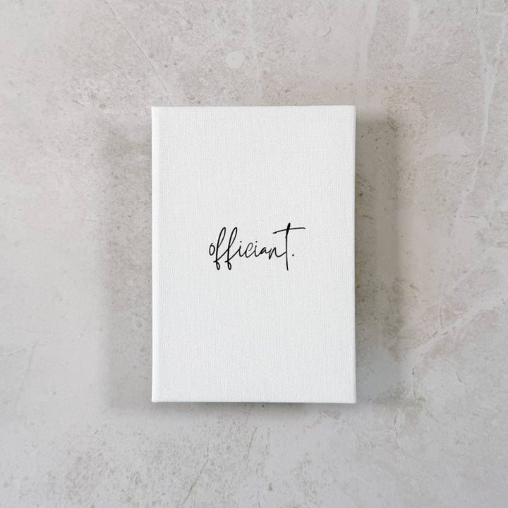 Wedding Officiant Book Linen Celebrant Book D33