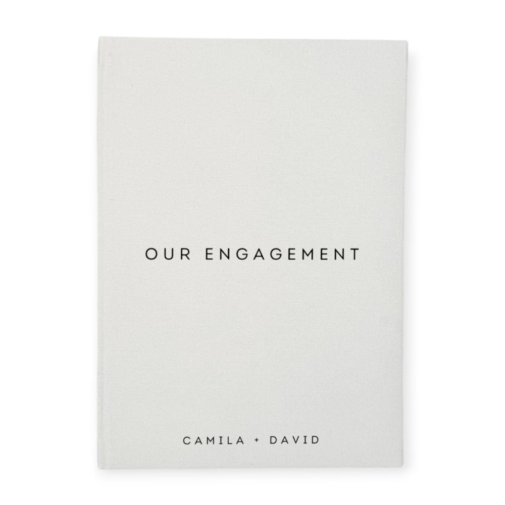 Engagement Guest Book A4 Size Linen Ivory Colour