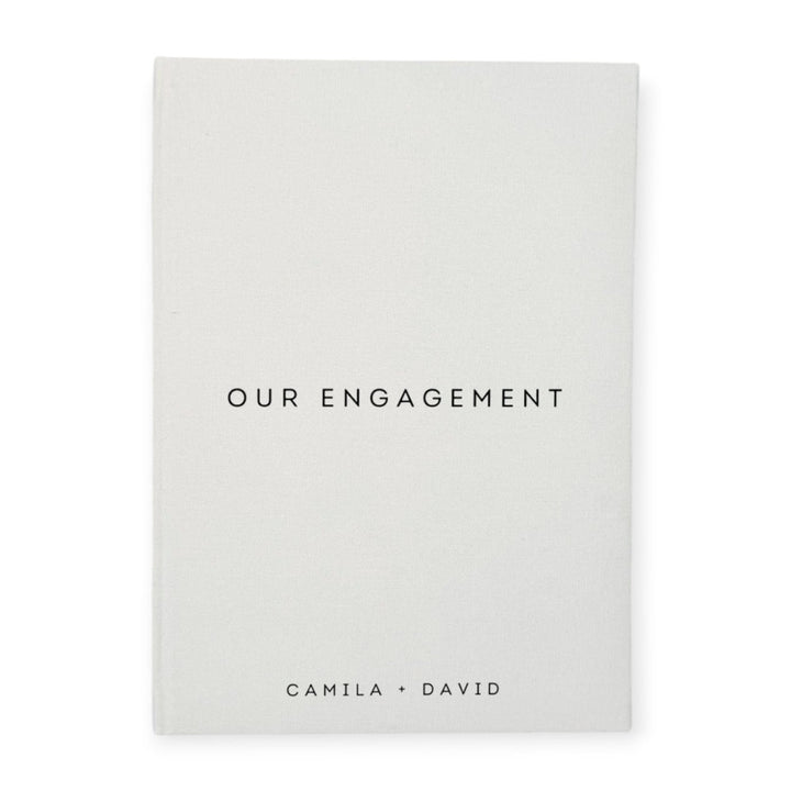 Engagement Guest Book A4 Size Linen Ivory Colour
