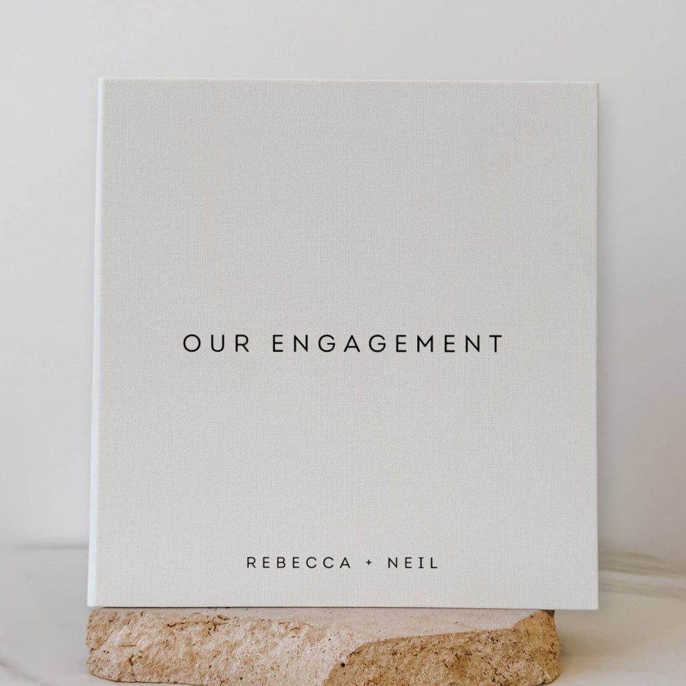 Classic Engagement Photo Album Self-Adhesive Binding Sage Linen