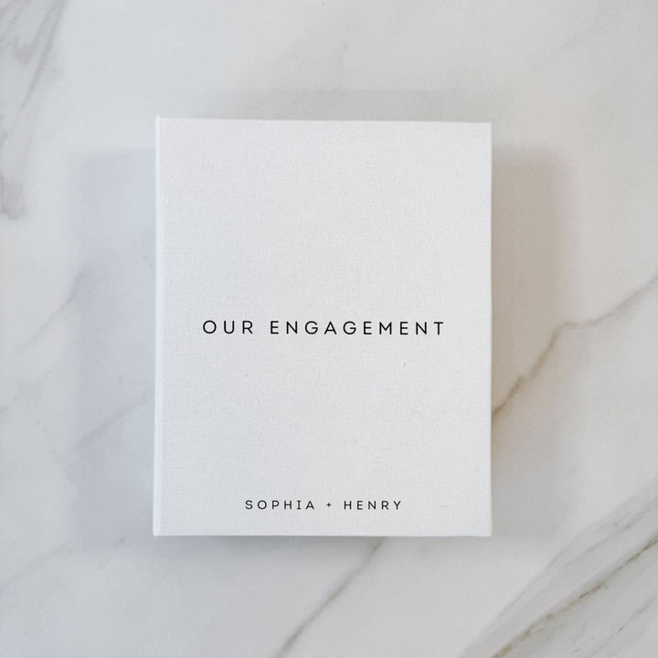 Classic Engagement Photo Album Linen Cover Sage