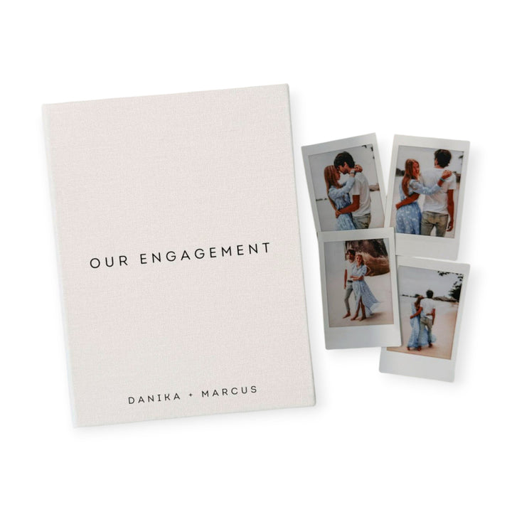 Custom Engagement Photo Album - Linen Engagement Instax Album D34