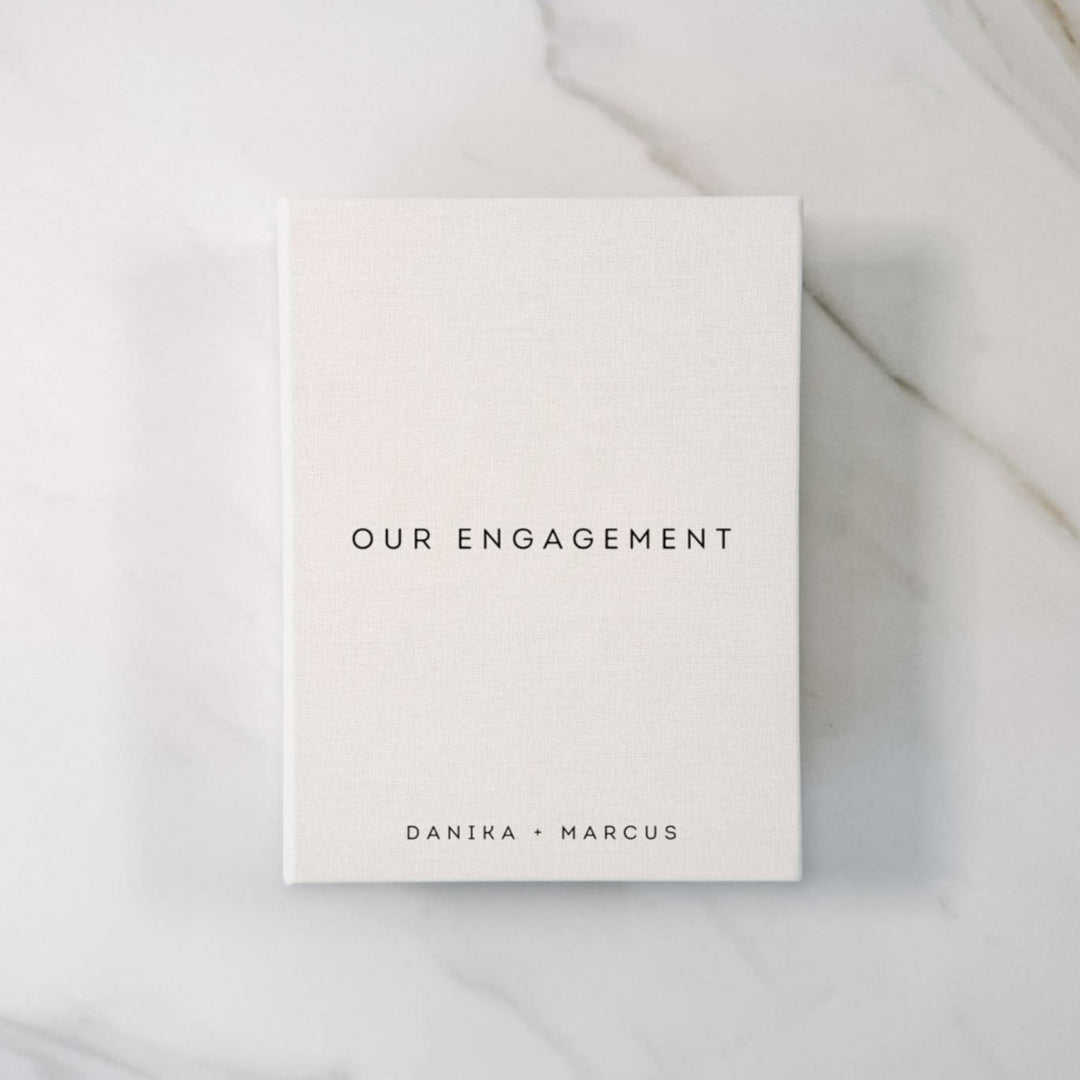 Custom Engagement Photo Album - Linen Engagement Instax Album D34