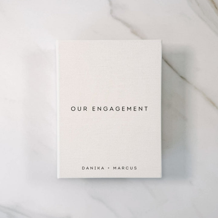 Custom Engagement Photo Album - Linen Engagement Instax Album D34