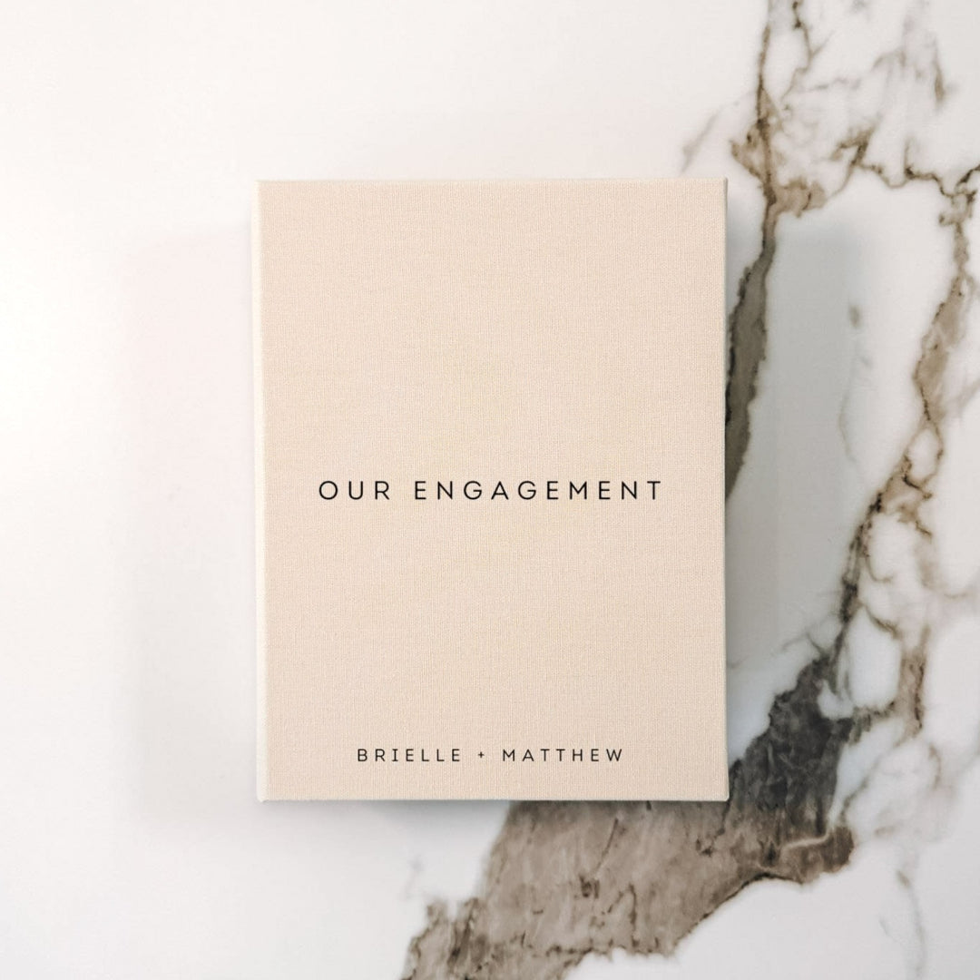 Custom Engagement Photo Album - Linen Engagement Instax Album D34