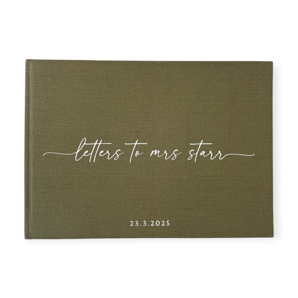 Letters to the Bride Book Green Linen Cover