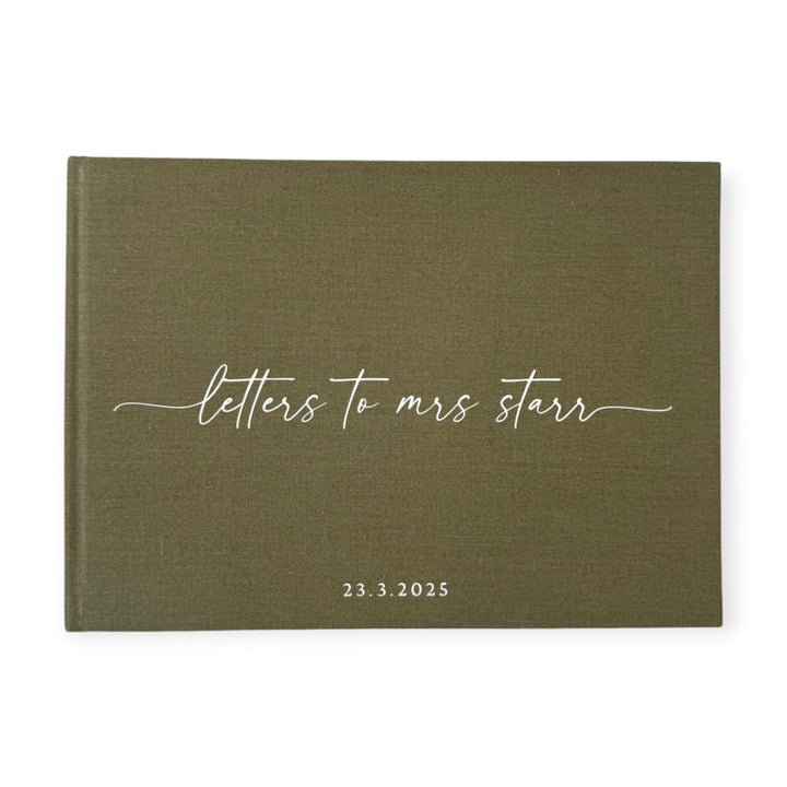 Letters to the Bride Book Green Linen Cover