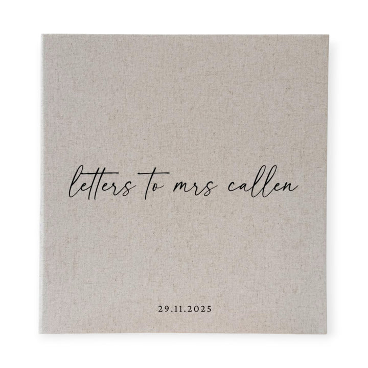 Personalised Letters to the Bride Album Self-Adhesive Ivory Linen